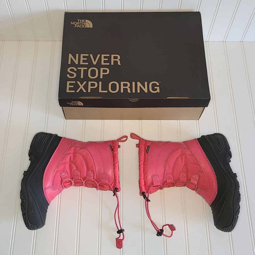 The North Face Alpenglow IV Snow Boots Paradise Pink/Black Little Grl/Yth Size 3